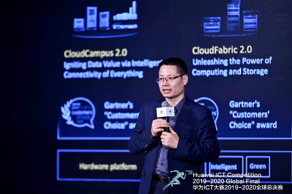 Kevin Hu, President of Huawei's Data Communication Product Line at the Datacom Certification Global Launch Conference