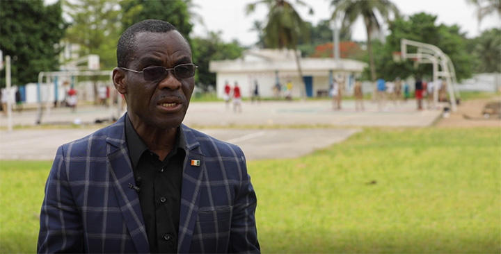 N'dja Kole Jean-Baptiste, HM of Lycée Classique Abidjan, in a video shown at the Global Intelligent Education Summit 2021