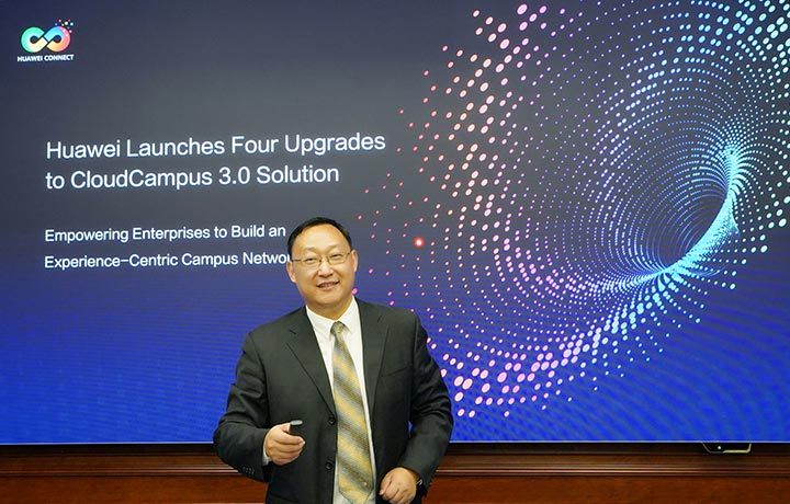 Dr. Li Xing, President of the Campus Network Domain, launches upgrades to the Huawei CloudCampus 3.0 Solution