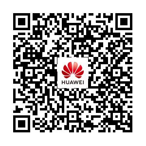A scannable QR code that leads users to the mobile app for Huawei's ICT Insights magazine