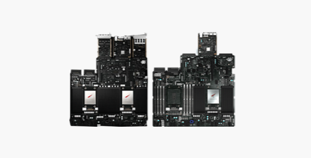 Two Huawei Kunpeng server boards, pictured next to each other, against a white background