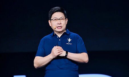 Richard Yu, CEO of Huawei's Cloud BU and Consumer Business Group, gives a speech at the Huawei Developer Conference (HDC.Cloud) 2021