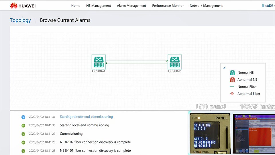 Huawei OptiXtrans DC908 One-click Automatic Deployment Demo